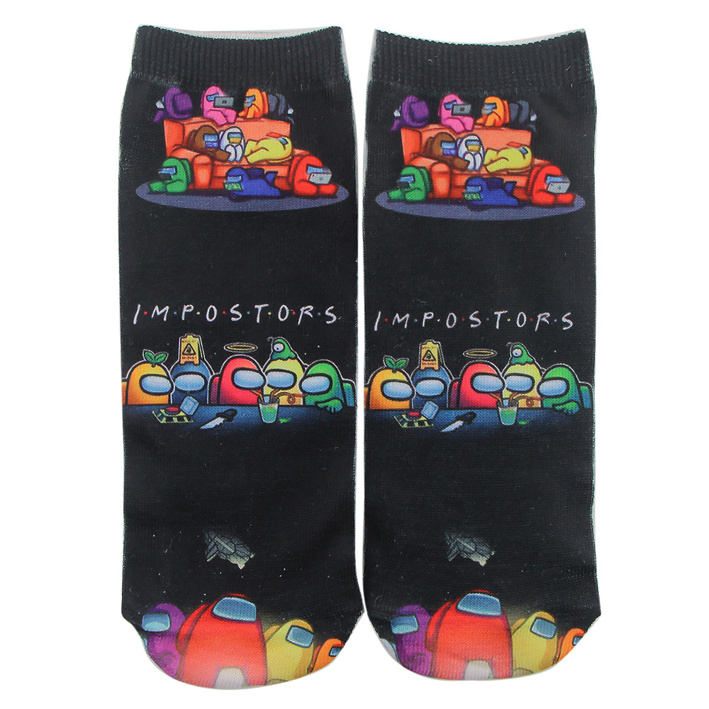 Among US Gaming Socks Creative Cotton Socks 3D Printing Boat Socks